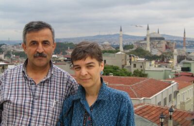 Christina und Necati über den Dächern von Istanbul